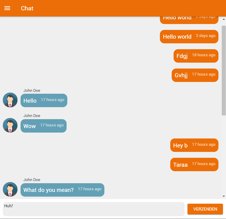 Example chat view